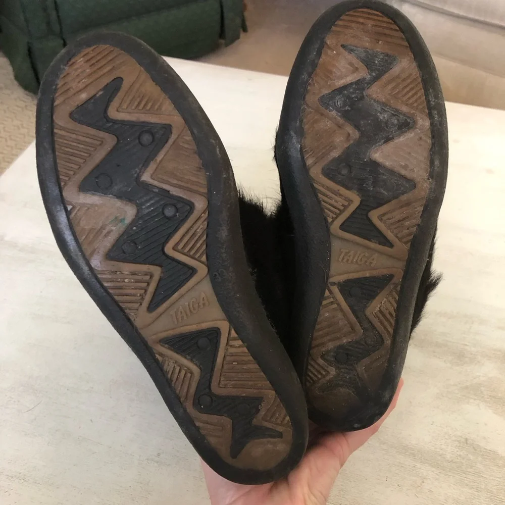 Pajar Black Fur-Lined Winter Boots Womens preowned size 8 - Picture 10 of 13